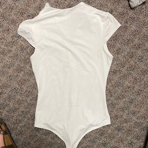 Lulus White Short Sleeve Bodysuit
